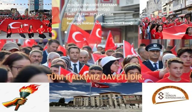 Sorgun’da Cumhuriyet Coşkusu Dorukta: Fener Alayı Yürüyüşüne Yoğun Katılım Bekleniyor