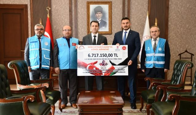 Diyanet Vakfı Sorgun Şubesinden Gazze'ye Büyük Bağış