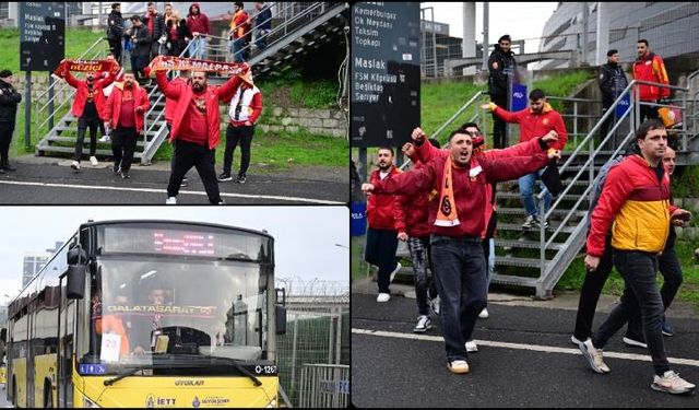 Galatasaray taraftarları, Fenerbahçe derbisi için Kadıköy'e hareket etti
