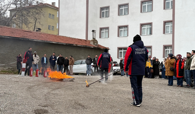 Yozgat İl Sağlık Müdürlüğünde Yangın Söndürme Eğitimi Verildi