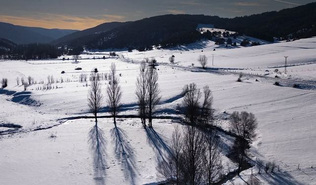 Yozgat’ta doğa beyaza büründü: Sessizlik ve beyaz bir arada: