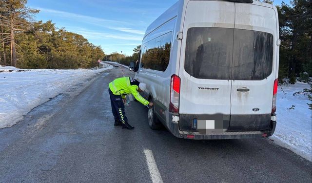 Yozgat’ta Kış Denetimi: Ehliyeti Alınan Sürücüye 23 Bin TL Ceza