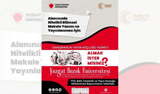 Yozgat Bozok Üniversitesi Yayın Koçluğu Hizmeti Başlattı