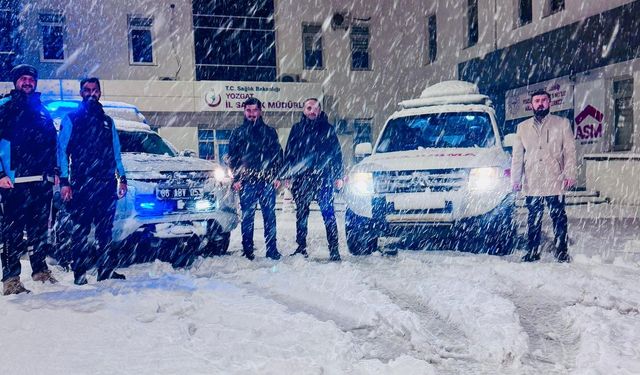 Yozgat'ta Yoğun Kar Yağışına Rağmen Sağlık Hizmetleri Kesintisiz Sürüyor