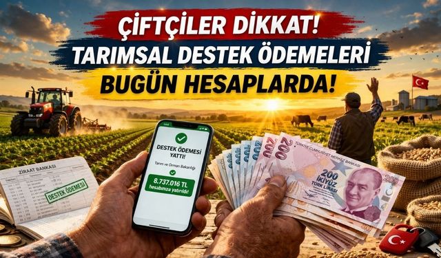 Çiftçiler Dikkat: Tarımsal Destek Ödemeleri Bugün Hesaplarda