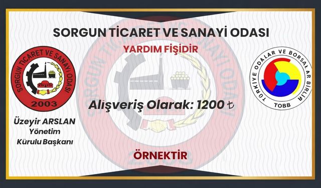 Sorgun TSO'ndan 250 Aileye Ramazan Gıda Yardım Çeki Dağıtıldı