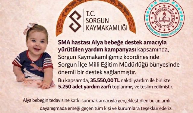 Yozgat’ta Duygu Dolu Kampanya: Alya Bebek İçin Destek Yağdı