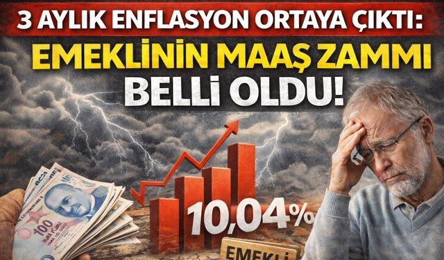 3 Aylık Enflasyon Ortaya Çıktı: Emeklinin Maaş Zammı Belli Oldu!