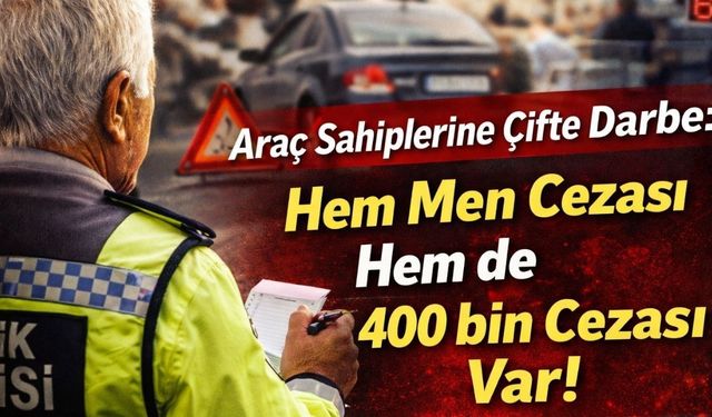 Araç Sahiplerine Çifte Darbe: Hem Men Cezası Hem de 400 bin Cezası Var!