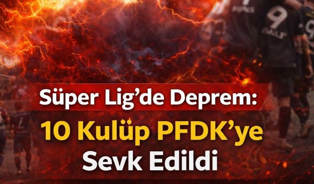 Süper Lig’de Deprem: 10 Kulüp PFDK’ye Sevk Edildi