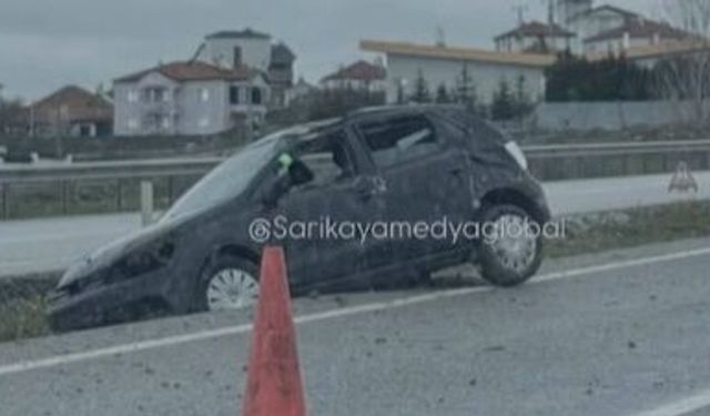 Yozgat’ta Korkutan Kaza: Direğe Böyle Çarptı!