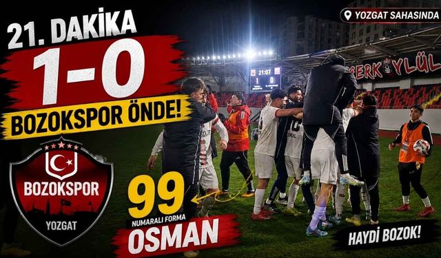 Bozokspor'un İlk Golü Geldi: 1 - 0