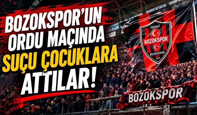 Bozokspor'un Ordu Maçında Suçu Çocuklara Attılar!