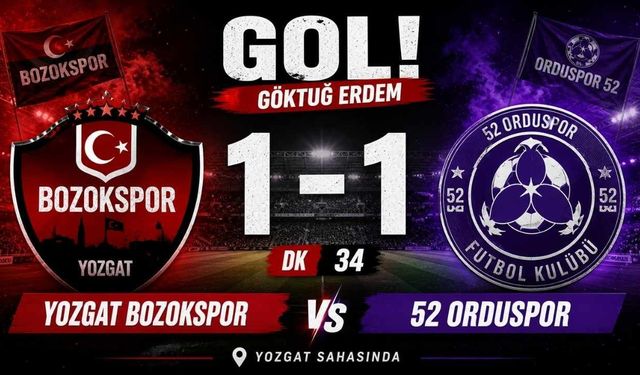 Bozokspor'un Sevinci Kısa Sürdü: 1 - 1