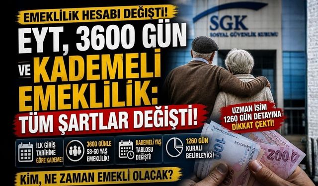 EYT, 3600 Gün ve Kademeli Emeklilik: Tüm Şartlar Değişti!