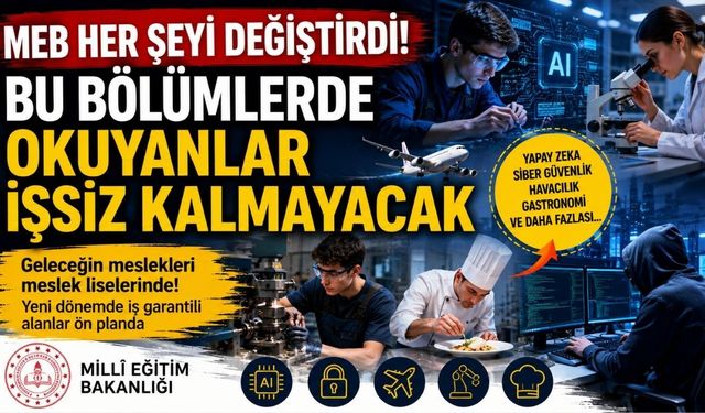 MEB Her Şeyi Değiştirdi! Bu Bölümlerde Okuyanlar İşsiz Kalmayacak