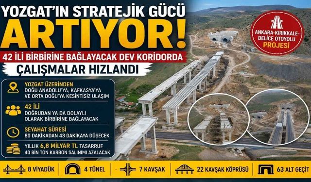 Yozgat'ın Stratejik Gücü Artıyor! 42 İli Birbirine Bağlayacak Dev Koridorda Çalışmalar Hızlandı
