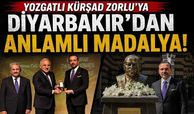 Yozgatlı Kürşad Zorlu’ya Diyarbakır’dan Anlamlı Madalya!