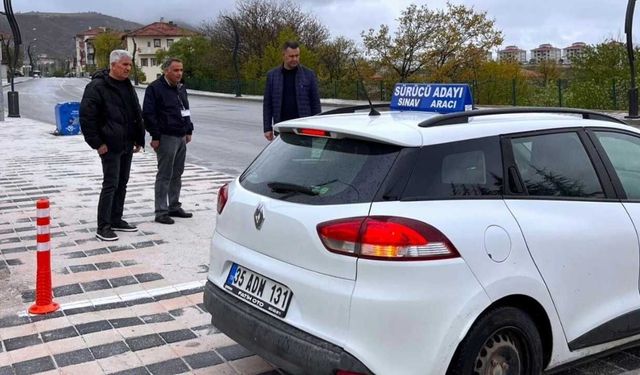Yozgat'ta direksiyon sınavı güzergahları didik didik edildi