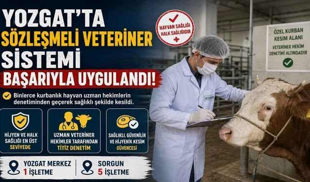 Yozgat'ta Sözleşmeli Veteriner Sistemi Başarıyla Uygulandı!