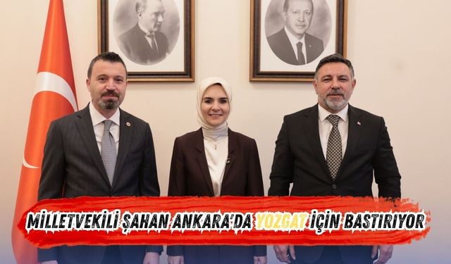 Milletvekili Şahan Ankara'da Yozgat İçin Bastırıyor