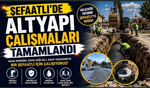 Şefaatli'de Altyapı Çalışmaları Tamamlandı