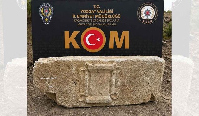 Yozgat’ta Tarihi Operasyon: Roma Dönemine Ait Lahit Ele Geçirildi