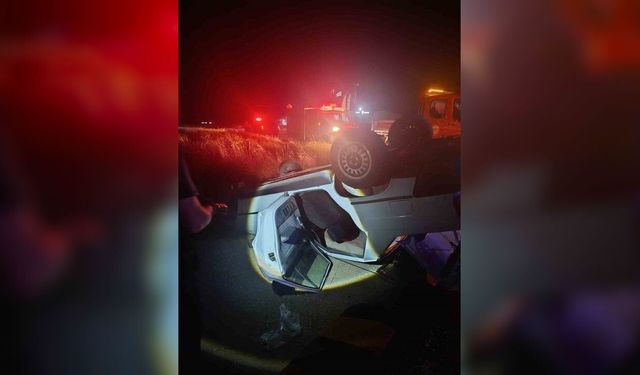 Yozgat Sorgun’da Otomobil Takla Attı, Sürücü Araçta Sıkıştı