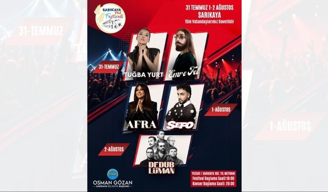 Sefo, Tuğba Yurt, Emre Fel ve Dedublüman Yozgat Sarıkaya'ya Geliyor