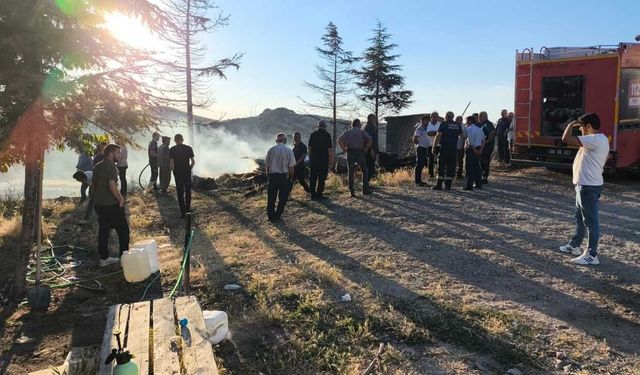 Yozgat’ta Hareketli Saatler! Bahçeden Yükselen Alevler Panik Yarattı