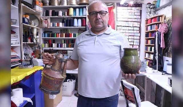 Yozgatlı terzinin 16 yılda topladığı 300 antika parça dükkanında sergileniyor