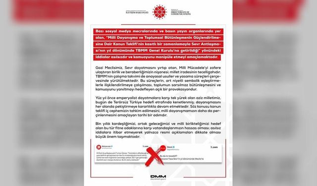 DMM’den ‘Terörsüz Türkiye’ açıklaması: ‘Açık bir provokasyon’