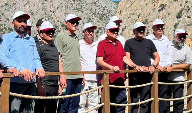 Fuat Oktay, Kazankaya Kanyonu'nda İncelemelerde Bulundu