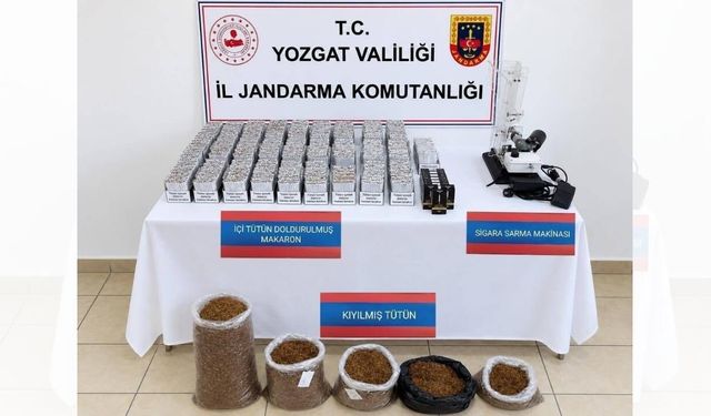 Yozgat’ta Kaçak Tütün Operasyonu! 8 Bin 400 Makaron ve 11 Kilo Tütün Ele Geçirildi
