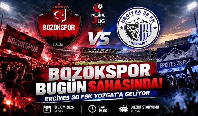 Bozokspor Bugün Sahasında! Erciyes 38 FSK Yozgat’a Geliyor