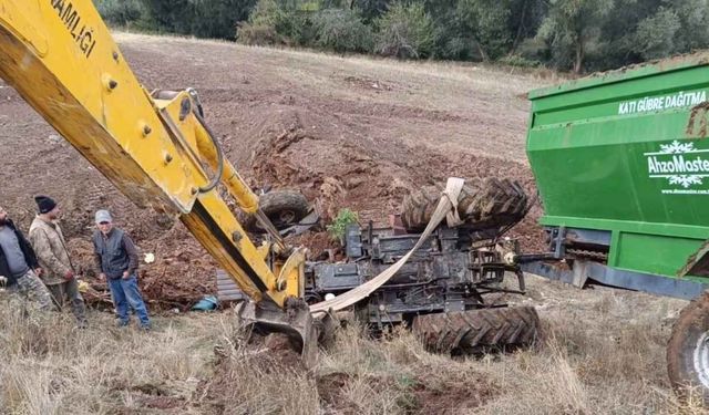 Sorgun’da El Freni Unutuldu, Traktör Şarampole Yuvarlandı