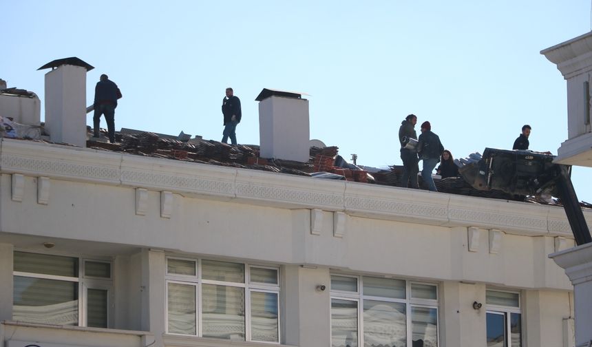 Yozgat’ta inşaat işçileri yürekleri  ağızlara getirdi