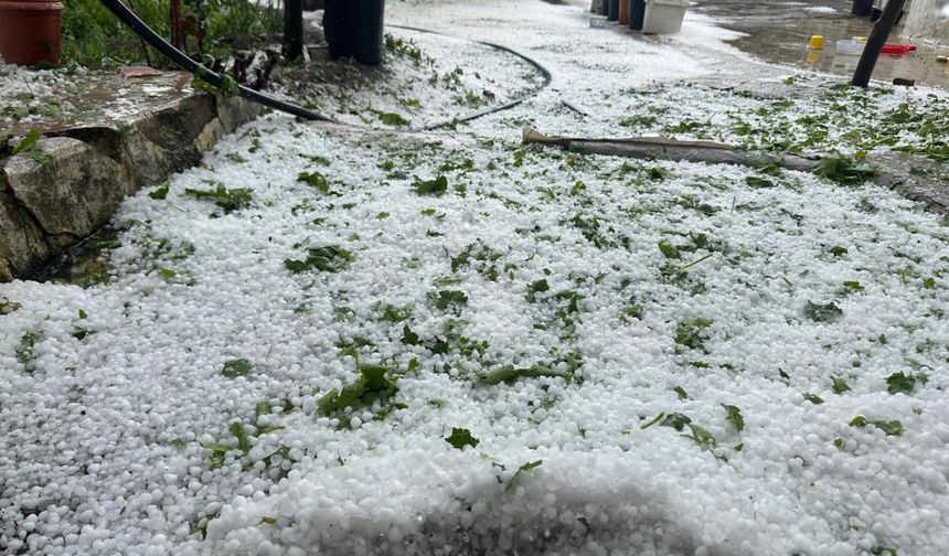 Yozgat'ı Ceviz Büyüklüğünde Dolu Vurdu