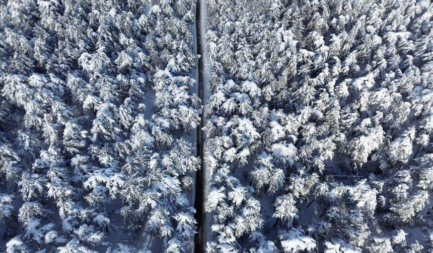 Yozgat'ta Kar Manzarası Görenleri Büyüledi
