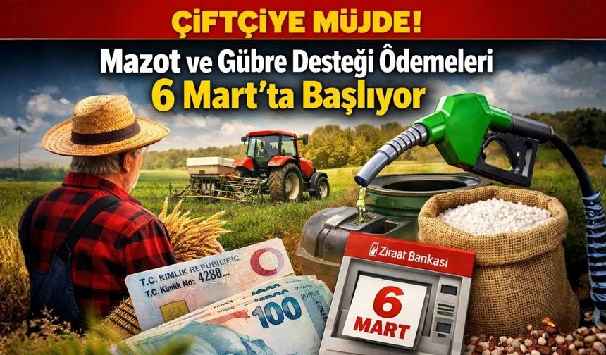 T.C. Kimlik Numarası Sonu 0, 2, 4, 6, 8 Olanlara Mazot ve Gübre Desteği Müjdesi