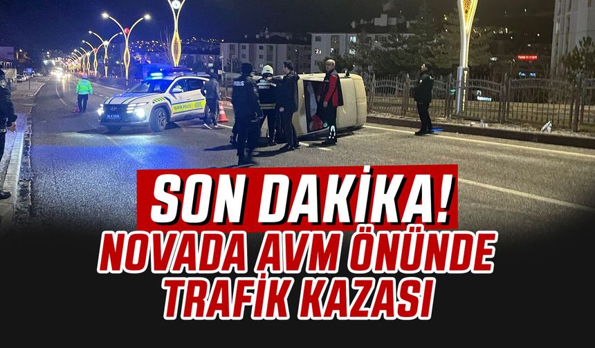 Yozgat’ta Novada AVM Önünde Kaza: Araç Devrildi, 3 Yaralı Var