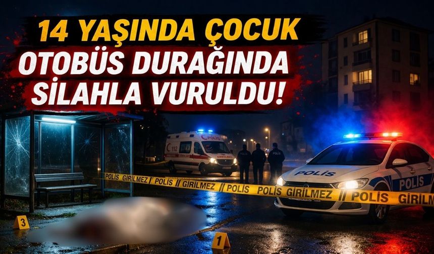 14 Yaşında Çocuk Otobüs Durağında Silahla Vuruldu!