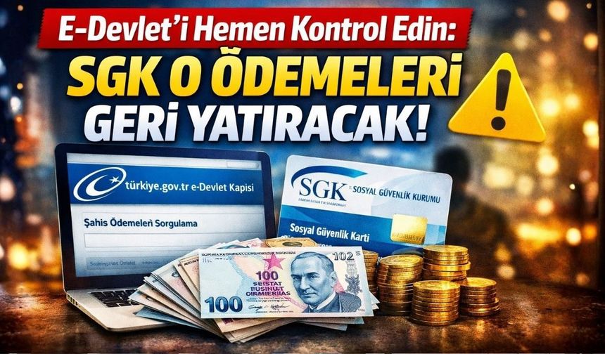 E- Devlet'i Hemen Kontrol Edin: SGK O Ödemeleri Geri Yatıracak!