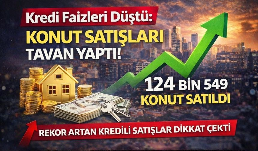 Kredi Faizleri Düştü: Konut Satışları Tavan Yaptı!