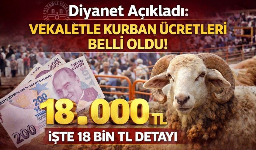 Diyanet Açıkladı: Vekaletle Kurban Ücretleri Belli Oldu! İşte 18 Bin TL Detayı