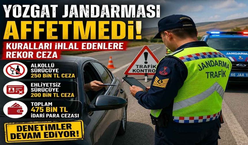 Yozgat Jandarması Affetmedi: Kuralları İhlal Edenlere Rekor Ceza