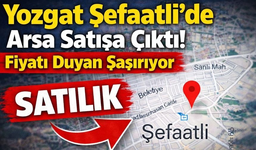 Yozgat Şefaatli’de Arsa Satışa Çıktı! Fiyatı Duyan Şaşırıyor