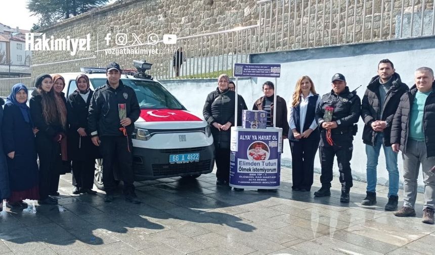 Yozgat'ta Alya Gönüllülerine Polis Haftasında Anlamlı Sürpriz