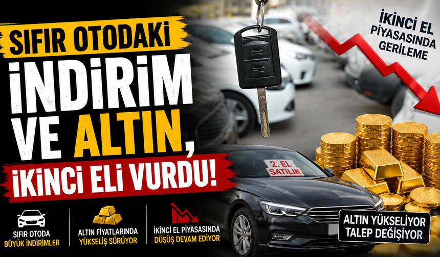 Sıfır otodaki indirim ve altın, ikinci eli vurdu