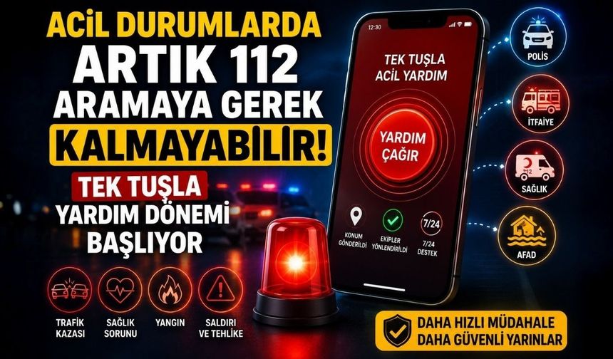 Acil Durumlarda Artık 112 Aramaya Gerek Kalmayabilir! Tek Tuşla Yardım Dönemi Başlıyor